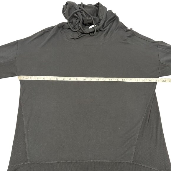 Athleta Studio Ribbed Hoodie Pullover Black‎ Size M - Picture 8 of 10